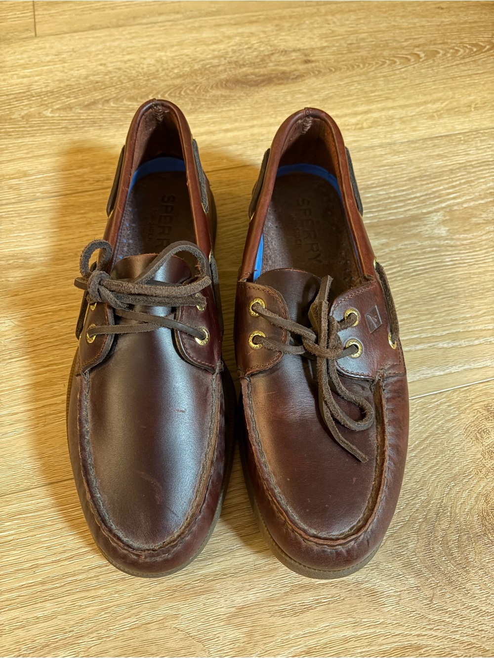Sperry Men’s Classic Brown Leather Boat Shoes size 10
